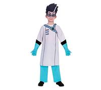 amscan - Disfraz infantil de PJ Masks Romeo, parte superior, pantalones, máscara de ojos, guantes, bolso bandolera, doctor