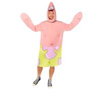 amscan Disfraz Oficial de Bob Esponja para Adultos con Licencia de Patrick Star, Rosa/Amarillo, Chest: 42"