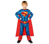 amscan Disfraz oficial de Warner Bros Superman de 2 a 12 años, Azul Y Rojo, 8-10 años