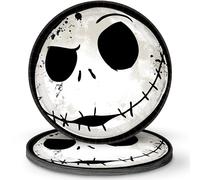 Amscan Disney Tim Burton's Nightmare Before Christmas - Platos redondos de 7 pulgadas (paquete de 8) - Esenciales para fiestas espeluznantes, perfectos para Halloween y celebraciones de cumpleaños