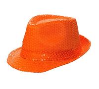 Amscan Fedora - Sombrero con lentejuelas, accesorio de fiesta, color neón