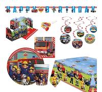 amscan- Feuerwehrmann Set de Fiesta del Bombero Sam, Multicolor, Medium (9917096)