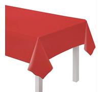 amscan Fiesta Red 9915405-203 - Mantel de plástico Reutilizable ecológico, 2,74 m