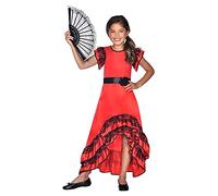 amscan- Flamenco Girl Years Pirata Disfraz para niños, Liso, Multicolor, 4-6 años (9910666)