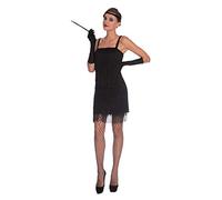 amscan- Flapper Negro Disfraz de Vestido, Color, Size 16 to 18 (9905798)