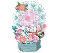 Amscan Free Spirit - Decoración de fiesta de película - 1 decoración emergente en flores verdes y rosas - Decoración de fiesta de cumpleaños de caballo temática - Decoración para fiestas de niñas