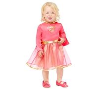 Amscan - Girls Officially Licensed Warner Bros. Pink Supergirl Toddler & Baby Fancy Dress Costume Age: 6 Months - 3 Years