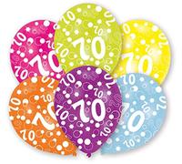 Amscan - Globos para 70º Aniversario (27,5 cm, 6 Unidades