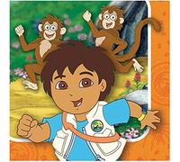 amscan Go Diego Go! Servilletas para bebidas, 16 unidades