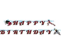 Amscan Guirnalda 9902879 de fiesta de cumpleaños con texto Happy Birthday diseño Ladybug Mixtas