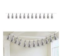 Amscan Guirnalda de borlas Plateadas 9908635