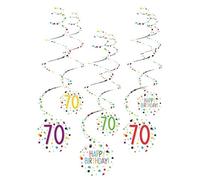 amscan Guirnalda espiral 70 confeti Birthday 61 cm papel 6 unidades
