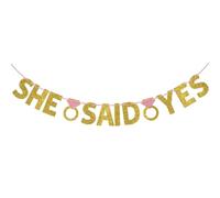 Amscan International - 120242 1,3 m x 10 cm She Said sí con purpurina carta Banner