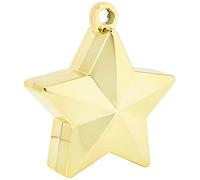 amscan- Peso del globo estrella 170 g, Color dorado (117800-19)
