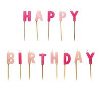 Amscan International Riethmüller - Velas con Las Letras de Feliz cumpleaños en inglés
