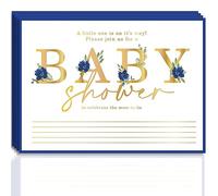 amscan It's A Boy Jumbo Deluxe Invitations - 6 x 8 pulgadas | 8 unidades - Tarjetas de invitación de baby shower con forro azul para la celebración perfecta con estilo