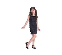 amscan- Juego de Disfraz de Flapper Negro, 10 - 12 años - 2 Unidades, Color, Edad 10-12 (9905736)
