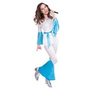 amscan- Juego de Disfraz de Reina Pop 70, 10-12 años, 3 Piezas, Color Blanco, 44-47 (9905720)