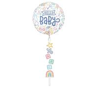 amscan Jumbo Tail Airwalker Hello Baby | P70 Baby Shower Decoración para Niños