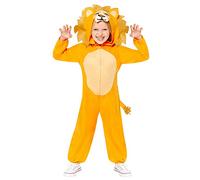 (PKT) (9908794) Disfraz de león infantil todo en uno (4-6 años)