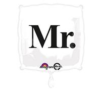 amscan MR Standard HX - Globos, Color Blanco