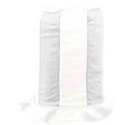 amscan Party Ready Team Spirit - Accesorio para sombrero alto, blanco, tela, 5 x 13 pulgadas