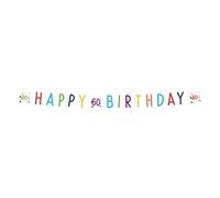 amscan (PKT) Confeti Cumpleaños 60 Letras Banner 1,8 m