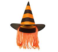amscan (PKT) (Fix 2/1000) Sombrero de bruja naranja con pelo