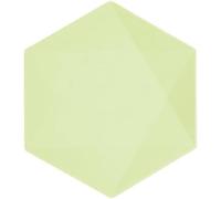Amscan - Plato decorativo verde de 6 piezas, 26,2 x 22,5 cm, vajilla de fiesta hecha de materias primas rápidamente renovables, para cumpleaños, barbacoas, jubileos, etc.