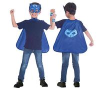 amscan (PLL (9903735) - Conjunto de capa y máscara Catboy para niños - PJ Masks - (VKS1183)