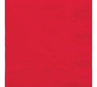 Amscan Servilletas de almuerzo de 2 capas, 6-1/2 x 6-1/2 pulgadas, color rojo, paquete de 32 servilletas