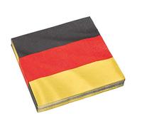amscan Servilletas de papel (20 unidades), diseño de Alemania, color amarillo, rojo y negro