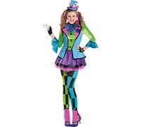 amscan Set High (PKT) (845580-55) Disfraz de sombrerero loco para niñas (14-16 años) - Grp 1-Marca