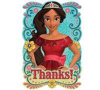 amscan Tarjetas de agradecimiento con diseño de Elena de Avalor de Disney, 15,9 x 10,8 cm, 8 unidades