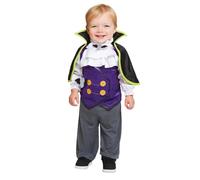 amscan Vampiro Disfraz de Drácula diminuta-Edad meses-1 pieza, multicolor, Infant (Age 6-12 Months) (PDBV06)
