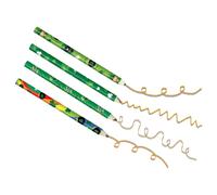 Amscan Vibrant St. Patrick's Day Multicolored Pencils 7.375"""" - 4 Count | High-Quality Unique Rainbow Shades & Festive Designs
