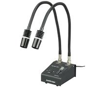 AmScope LED-6W Potente doble 6 vatios LED cuello de ganso Iluminador