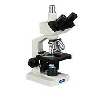 AmScope M83EZ OMAX 40X-2500X LED Lab Trinocular Compound Microscopio con Mesa mecánica de Doble Capa