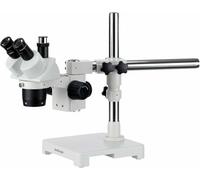 AmScope Microscopio estéreo trinocular SW-3T24Z, oculares WH10x, ampliación 20X/40X/80X, Objetivo 2X/4X, Soporte de Brazo único, Incluye Lente Barlow 2.0X