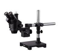 AmScope negro 7 x -45 X trinocular zoom microscopio estéreo en un brazo para soporte
