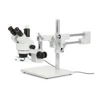 AmScope SM-4TZ-56S - Microscopio estereoscópico con Zoom trinocular con 56 Luces LED, 3,5 x 90 X, Color Blanco
