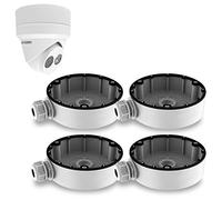 AmSecu CB130T DS-1280ZJ-DM8 Caja de conexiones de base de conducto exterior para cámara domo Hikvision DS-2CD2342WD-I, DS-2CD2363G0-I, DS-2CD2343G0-I, DS-2CD2383G0-I caja de conexiones para cámara de torreta Hikvision (paquete de 4)