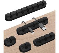 AMSERI | Organizador cables duradero | 5 PCs organizador cables escritorio autoadhesivo | cable management | organizador de cables para la gestion de cables,organizador de cables escritorio/mesa/cabos
