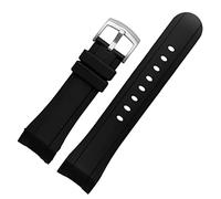 AMSH Fluororubber - Correa de reloj de 24 mm para Graham Watch, pulsera de goma para hombre, correa de reloj deportiva curvada, color azul, 24MM, Agate