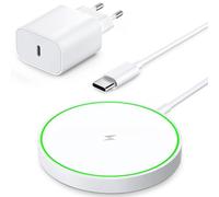 AMSKY Cargador inalámbrico magnético, cargador de 15 W, carga inalámbrica rápida, Sem Fios con enchufe de 20 W