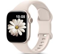 AMSKY Silicona Deportiva Compatible para Correa Apple Watch 40mm 44mm 38mm 41mm 42mm 45mm 46mm 49mm,Pulsera Suaves e Impermeables para iWatch Series 11 10 9 8 7 6 5 4 SE Ultra 3 2 1,Blanco estrella