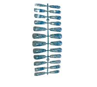 AMSLSIU 1 Juego de prensa de punta francesa en las uñas, punta Artificial en forma T, pestañas adhesivas coloridas marmoleadas, calcomanías arte, decoraciones salón , mzy-d05