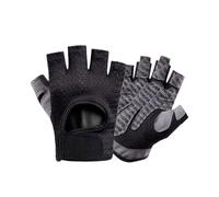 AMSLSIU 1 par de Guantes de Fitness, Manoplas absorción Sudor, Accesorio Trasero Hueco Antideslizante para Exteriores, Palma Silicona para Levantamiento Pesas para Hombres y Mujeres, Negro