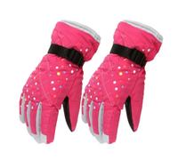 AMSLSIU 1 par de Guantes de Nieve para Mujer, Cubre Dedos para Mantener el Calor, Calentador de Manos para Exteriores, Rosa roja