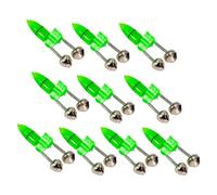 AMSLSIU 10 Piezas de Alarma de mordedura Pesca, indicador Brillo, Luces luz Nocturna Profesionales, Clip Verde, Kit Herramientas con Sensor Movimiento para caña, typ 5